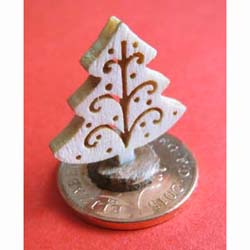 Wooden Christmas Tree Ornament - Natural